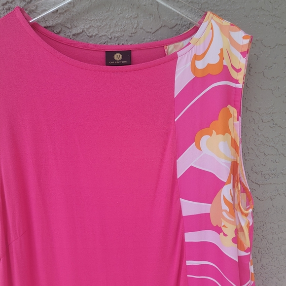 JM collection boho print block cottage core pink floral comfy dress XXL - Picture 8 of 11